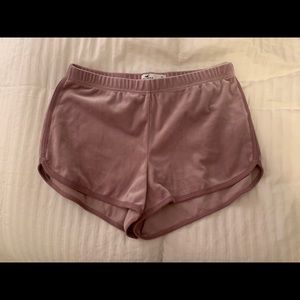 Light pink Hollister velvet shorts